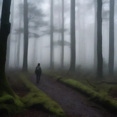 The movie used special effects to create an atmospheric miasmal scene, featuring the protagonist walking through a mist-filled forest.