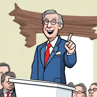 The politician began to sermonize during his speech, speaking in a manner similar to characters in cartoons.