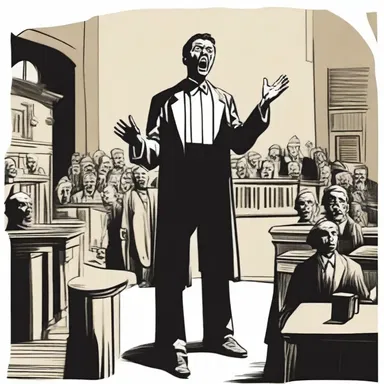 The preacher sermonized about the consequences of evil actions, just as if delivering a horror tale.
