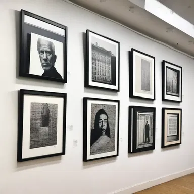 The bill poster carefully placed the art prints on the gallery walls, creating a stunning exhibition.