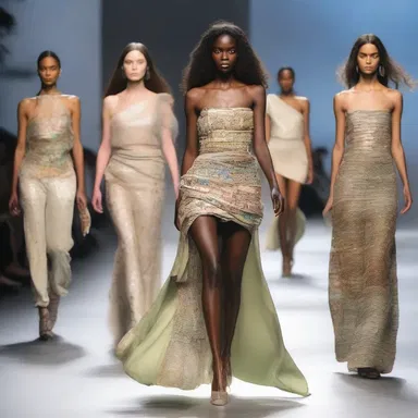 The fashion designer showcased a collection made entirely from recycled materials as a statement on sustainable disposition in the industry.