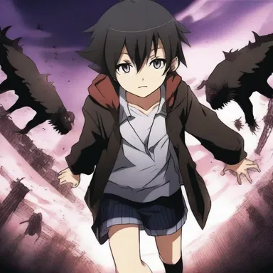In the tenebrific anime series, the main character battles against supernatural creatures in a dark and gloomy world.