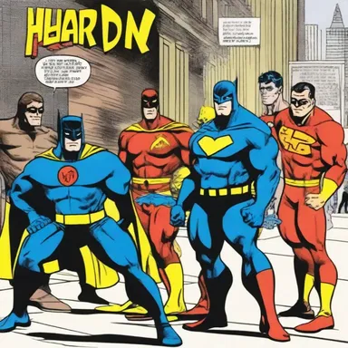 The comic book series showcased a group of superheroes who used the buddy system to fight crime and protect their city.
