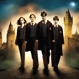 A high-quality digital art poster for a new Harry Potter movie