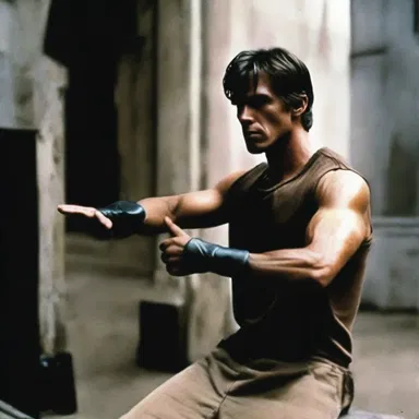 The protagonist in the film reached for a bracer to calm their nerves before the climactic scene.