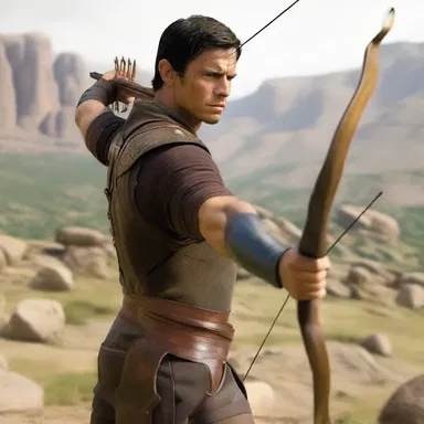In the action film, the archer wore a bracer to protect his wrist while shooting arrows.