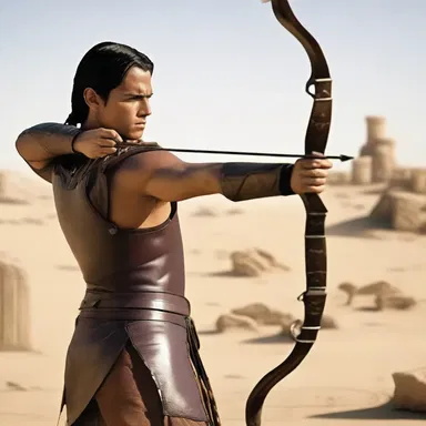 In the action film, the archer wore a bracer to protect his wrist while shooting arrows.