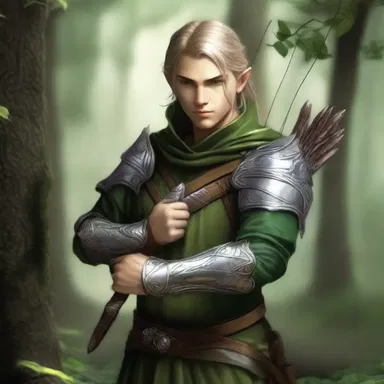 In the enchanted forest, the elven archer adorned a beautiful bracer to enhance his accuracy and protect his arm.