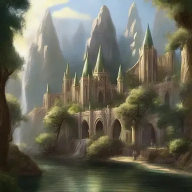 In the magical realm of Rivendell, the elven city was enduringly hidden from the mortal world.