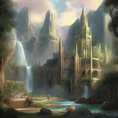 In the magical realm of Rivendell, the elven city was enduringly hidden from the mortal world.