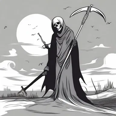 In the animated world, death is often portrayed as a comical character with a scythe.