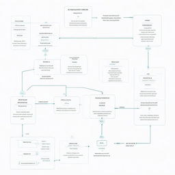 A detailed flow diagram of a desktop virtual assistant, showcasing various processes, command route, and interactive nodes in a clear, understandable format on a white background