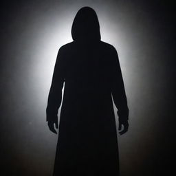 Generate an image of a shadowy, mysterious figure, their outlines subtly illuminated, features obscured, presenting an aura of mystery.