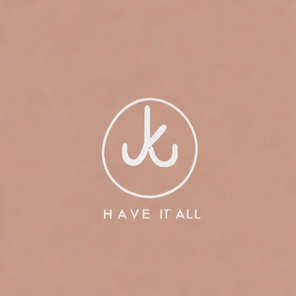 Design a logo for the brand 'Have it all' that represents empowerment and inspiration for women, reflecting a soft, communal, yet strong identity.