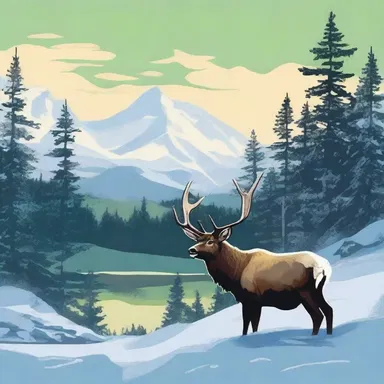 In the classic novel 'The Call of the Wild', the protagonist encounters a majestic wapiti while journeying through the Alaskan wilderness.