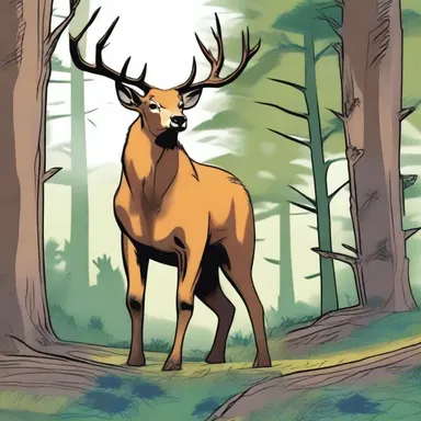 In the superhero comic 'Nature's Guardians', the protagonist gains the ability to transform into a mighty wapiti and uses it to protect the forest from poachers and deforestation.