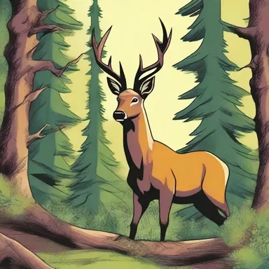 In the comic book series, the superhero encountered a wapiti while exploring the forest.