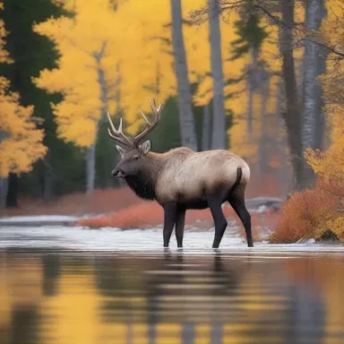 The documentary captured breathtaking footage of a wapiti roaming freely in its natural habitat.