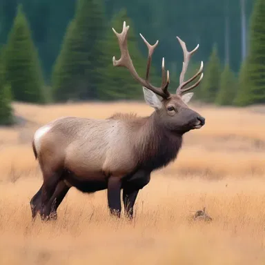 The documentary captured breathtaking footage of a wapiti roaming freely in its natural habitat.