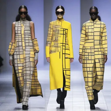 The avant-garde designer showcased a collection inspired by kaluresis, using prints and patterns resembling chemical formulae and urine analysis results.
