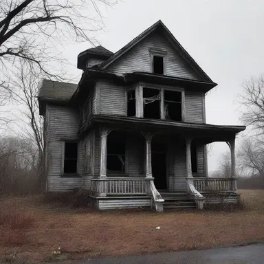 The haunted house was believed to be cursed, with its residents suffering from kaluresis as a result, leading to disturbing and eerie incidents.