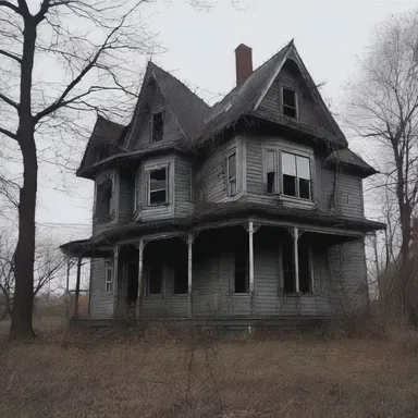 The haunted house was believed to be cursed, with its residents suffering from kaluresis as a result, leading to disturbing and eerie incidents.