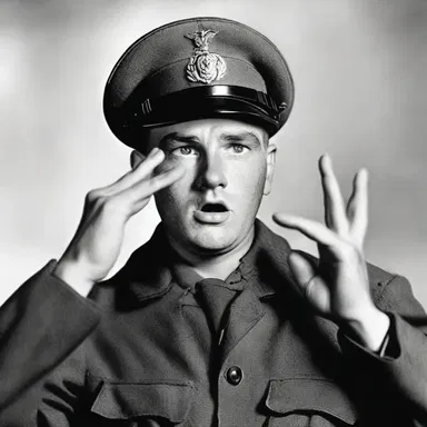 During World War II, soldiers often communicated mutely using hand signals to avoid detection.