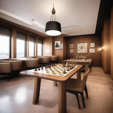 The design of the chess club reflected a modern and sleek style, attracting both professional players and enthusiastic patzers.