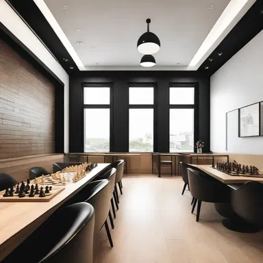 The design of the chess club reflected a modern and sleek style, attracting both professional players and enthusiastic patzers.