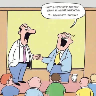 The exalting punchline of the joke had the entire room erupting in laughter.