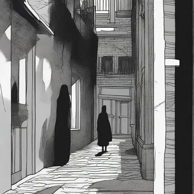 The artist's use of shadows and obscurity in the graphic novel creates a haunting and atmospheric tone.