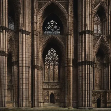 The intricate details and elaborate designs of the Gothic cathedral showcase the perseveration of skilled craftsmen over years.