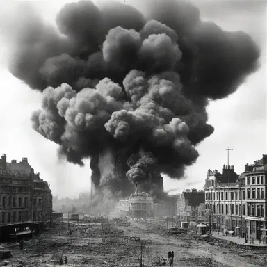 During World War II, there was a perseveration of bombings in the city.