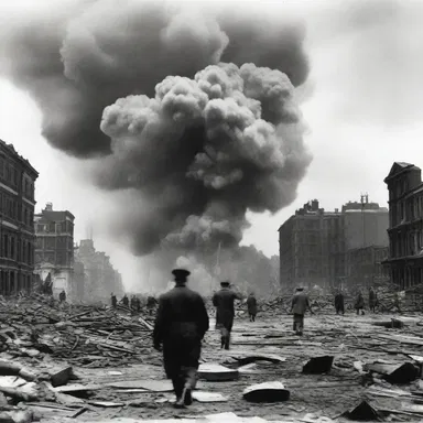 During World War II, there was a perseveration of bombings in the city.
