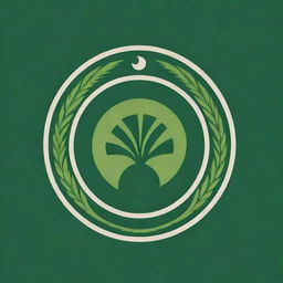 A logo for a farm named 'Green Planet' featuring vibrant green fields and a centered planet symbol, encircled by grain.