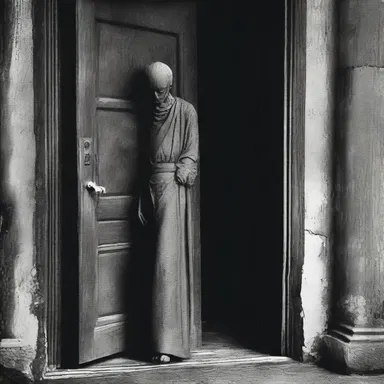 The mendicant figure that appeared at the door sent a chill down my spine.