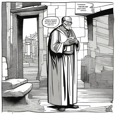In the comics, the mendicant character was portrayed as a sympathetic and tragic figure.