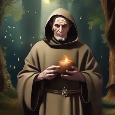 According to ancient mythology, the mendicant friar possessed magical powers and could grant wishes to those who provided him with alms.