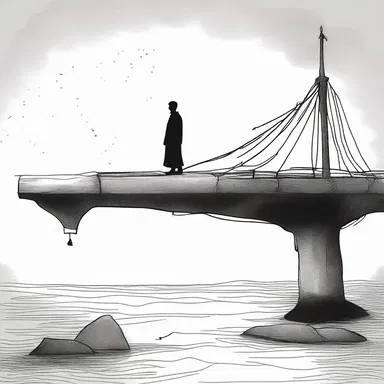 The author described the protagonist's inner struggle as a delicate balance on a scale that determined their decisions.
