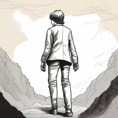 The author described the protagonist's inner struggle as a delicate balance on a scale that determined their decisions.
