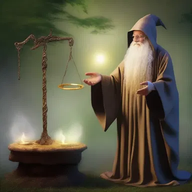 In the magical realm, the ancient wizard possessed a balance that could measure the weight of both the tangible and intangible emotions.