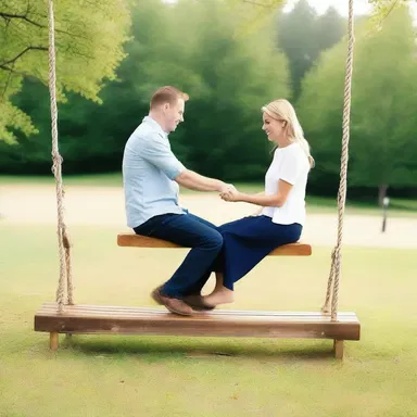 As the couples sat on the seesaw, they found a perfect balance between fun and romance.