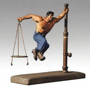 In the climax of the movie, the hero used a balance to weigh down the lever and save the day.
