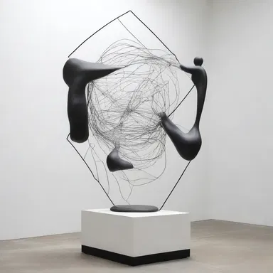The artist cleverly incorporated a balance into their sculpture, symbolizing the delicate equilibrium of life.