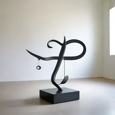 The artist cleverly incorporated a balance into their sculpture, symbolizing the delicate equilibrium of life.
