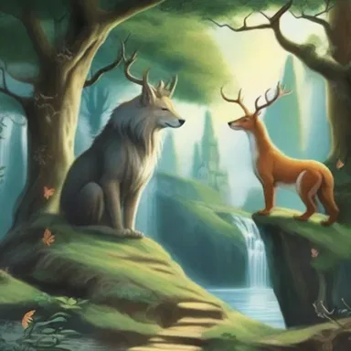 The fantasy novel depicted a world in which magical creatures lived in perfect balance with humans.