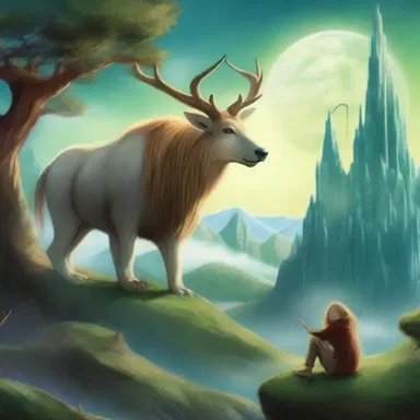 The fantasy novel depicted a world in which magical creatures lived in perfect balance with humans.