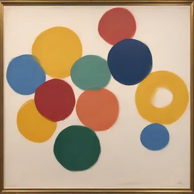 The artist used balance in their painting by evenly distributing the colors and shapes throughout the canvas.