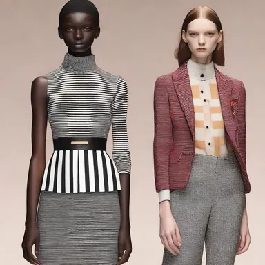 The fashion designer created a sense of balance in their collection by pairing bold patterns with understated accessories.