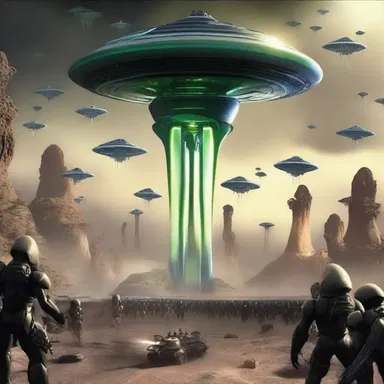 After the catastrophic battle, the balance of power shifted in favor of the alien invaders.